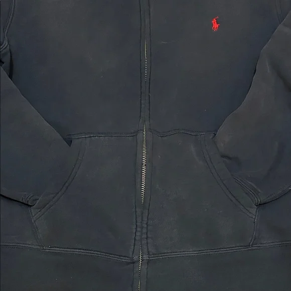 Polo Ralph Lauren Hoodie Teen 14-16 Navy Zip Up Collegiate Preppy Loungewear - Picture 4 of 11